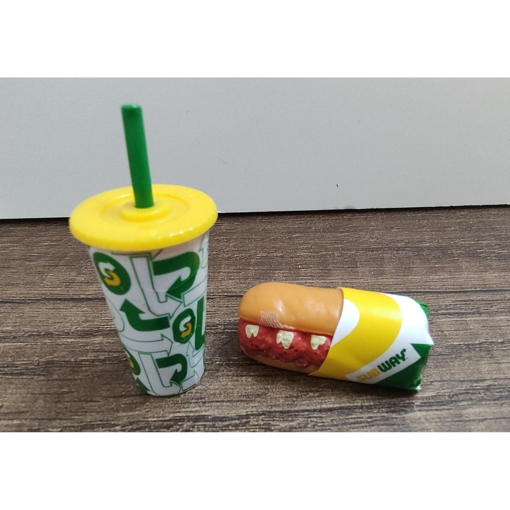 Zuru Surprise FOODIE Mini Brands Subway Cup Meatball Sub Sandwich Set Doll Food